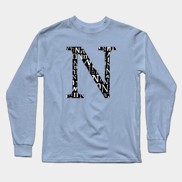 N Filled - Typography Long Sleeve T-Shirt by gillianembers